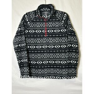 Eddie Bauer Women's Gorpcore 1/4 Zip Fleece Jacket Southwestern Design Size L